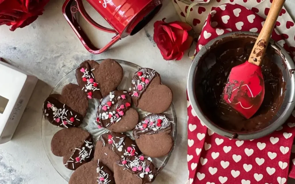 Chocolate Tart Hearts Valentine Cookies
