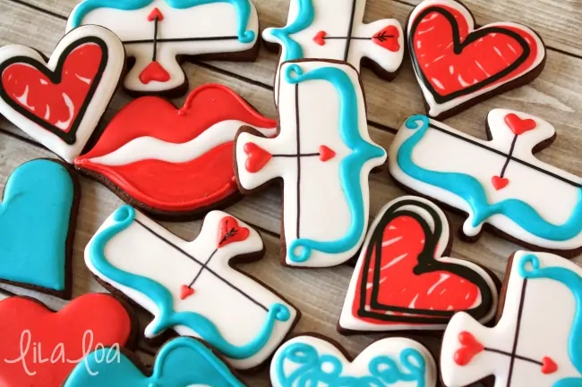 Cupid/Arrow/Bow Valentine Cookies