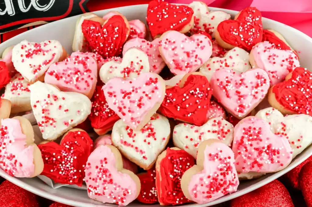 Frosted Cutout Valentine Cookies