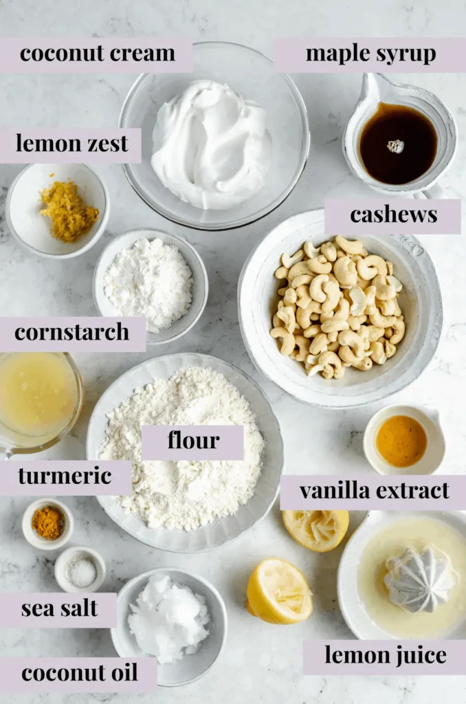 Lemon Bars key Ingredients